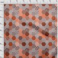 thumbnail image 4 of oneOone Rayon Orange Fabric Geometric Sewing Craft Projects Fabric Prints By Yard 56 Inch Wide, 4 of 5