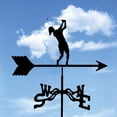 thumbnail image 2 of Huanglei Metal Weather Vane With Ornament Roof Mount Weathervane Wind Direction Indicator Garden Stake Direction Indicator Measuring Tool Yard Easy Use, 2 of 4