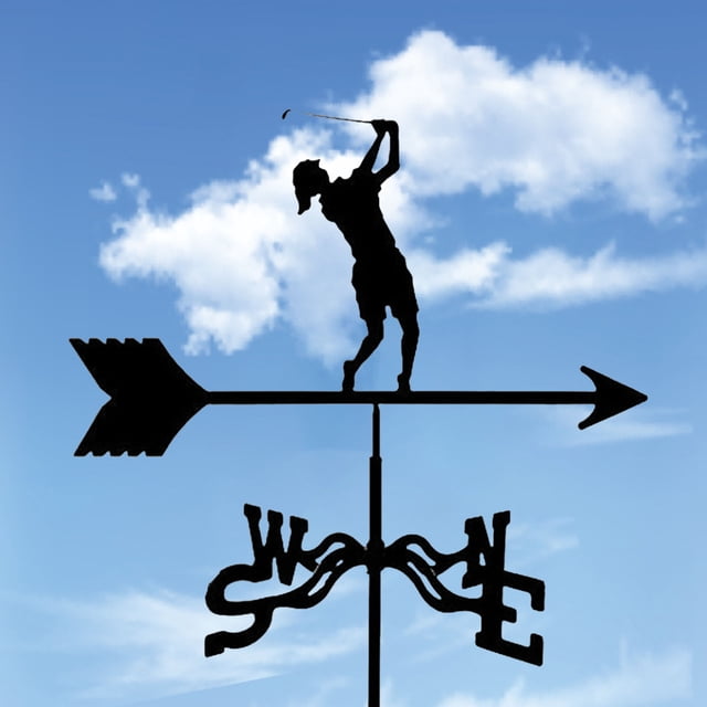 Metal Weather Vane Garden Stake Decorative Wind Direction Indicator Roof Mount Outdoor Measuring Tool Easy Use for Yard and