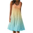 thumbnail image 1 of CHUANK Robes en Lin pour Femmes Été Grande Taille Manches Courtes Col en V Longueur Genou Robe Ample Décontractée Confortable Robe de Plage Soldes de Liquidation 2024, 1 of 6