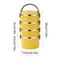 thumbnail image 3 of EGNMCR Organization and Storage, Storage Bins, Storage Containers Insulated Rice Bucket With Lid Lunch Box Lunch Box Bag Bento Box Stainless Steel Insulation stainless steel lunch boxs, 3 of 6