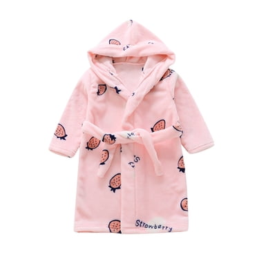 Peignoirs de Bain en Flanelle pour Tout-Petits Garçons Filles, Dessin Animé, Robe de Nuit, Vêtements de Nuit