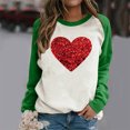 thumbnail image 2 of RKSTN Chandail en Molleton de la Saint-Valentin pour Femmes Mode Imprimé Lettre et Cœur Chandail en Molleton Manches Longues Col Rond Tops, 2 of 4