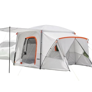 VEVOR SUV Camping Tent for 5-9 Person, 13 x 10 FT 3-Season SUV Tailgate Tent with Ventilated Windows, PU2000mm Waterproof Dual-Use Car Rear Hatch Tents