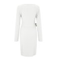 thumbnail image 4 of TJAZFJPA Robes de Bal Robe Décontractée pour Femme avec Col en V à Rayures Coupe Ajustée Aguichant et à la Mode Robe avec Ceinture Robes d'Église pour Femmes Robes de Bal, 4 of 9