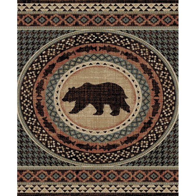 Mayberry Rug AD8078 5X8 5 Pi. 3 Po. x 7 Pi. 3 Po. Tapis de Destination Américaine Asheville , Multicolore