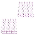thumbnail image 4 of mmirethe 6pack/lot Swirl Pendant For Graduation Celebration Exquisite Craft Wide Application Birthday Star Spiral Pendant PVC Rose Purple 2Set, 4 of 5