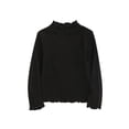 thumbnail image 1 of Diufon Toddler Baby Long Sleeve Tops High Neck Ruffled Hem Basic Bottom Clothes Fall Winter Warm Blouse, 1 of 3