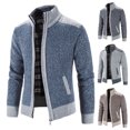 thumbnail image 1 of Sarkoyar Zipper Closure Men Cardigan with Pocket Polyester Precisely Detail Men Sweater for Dating Wear, 1 of 8