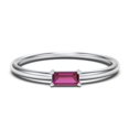 thumbnail image 1 of East-West Stackable Baguette Birthstone Ring - Ruby (July), 1 of 5