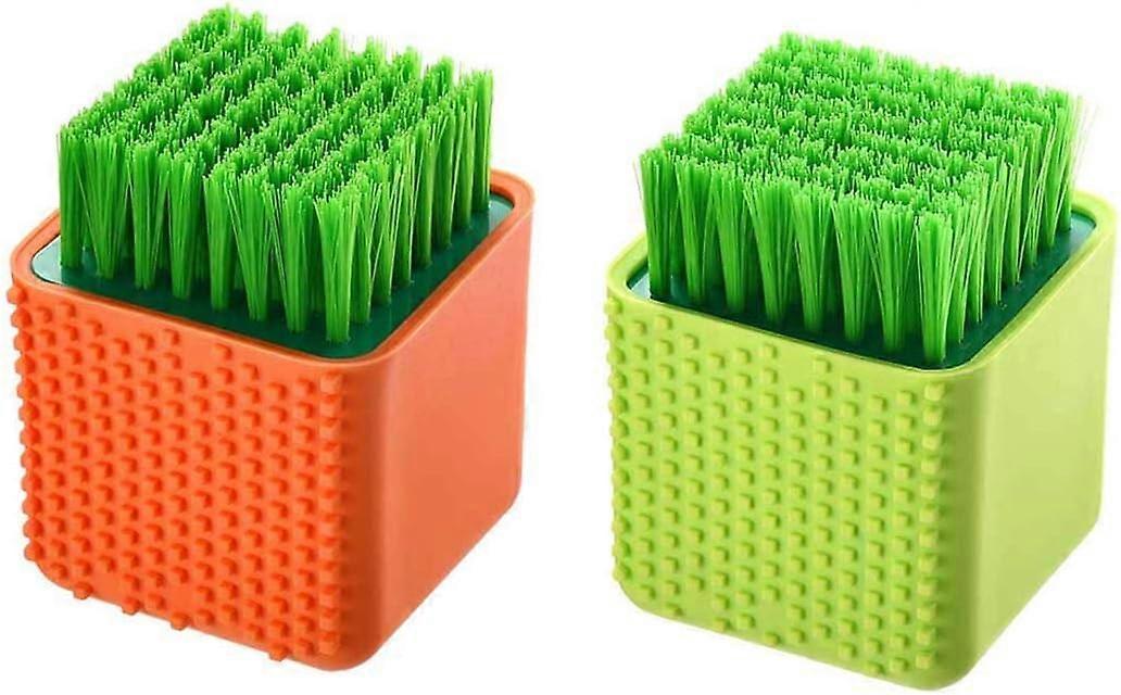 Carpet Cleaner For Pet Hair, Portable Laundry Brushes With Stiff Bristles, Soft Flexible Silicone Pp, Dual-Textured Bristles For Stronger Washing