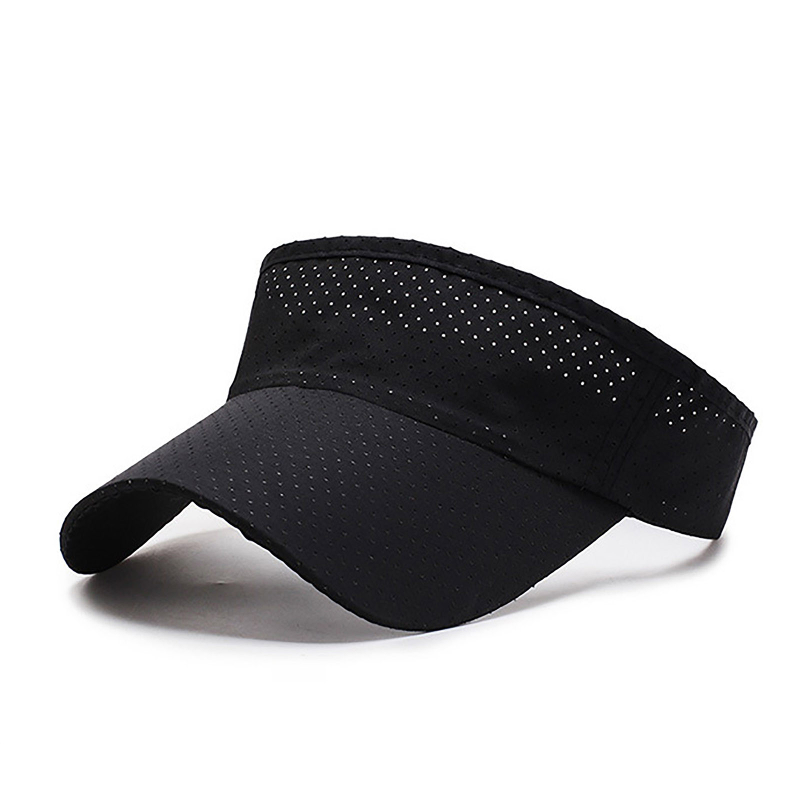 Black Solid Color Sun Hat For Outdoor Fishing Hiking Baseball Cap