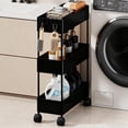 thumbnail image 2 of Laundry Room Organizer Slim Rolling Organizer Bathroom Laundry Narrow Wheels Laundry Room Shelves, 2 of 6