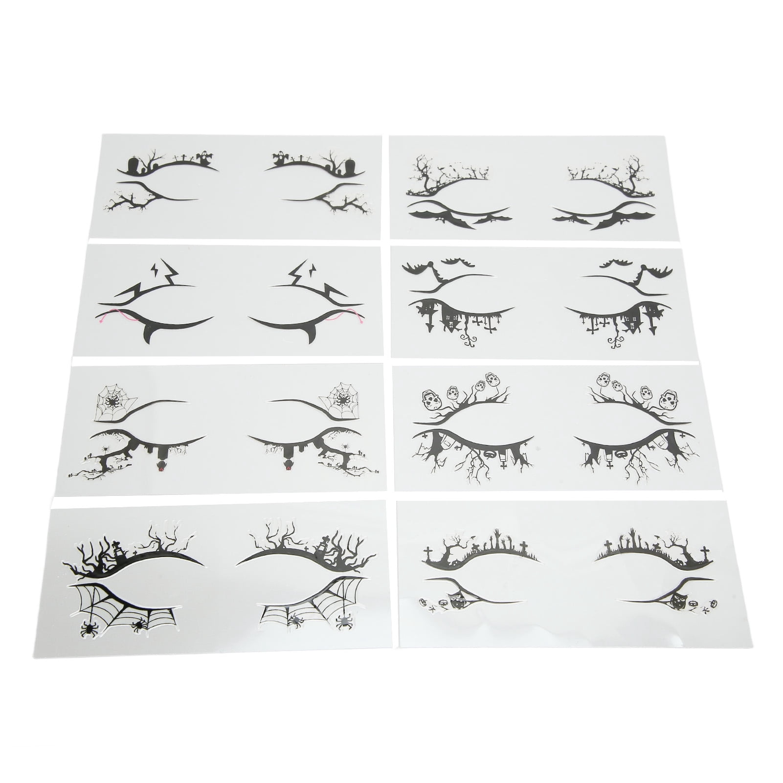 Halloween Eyeliner Sticker, Time Saving Bat Spider Scary Halloween Eyeliner Decals  For Costume Party For Stage