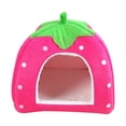 thumbnail image 2 of YUTK Lit Rond pour Chien, Liquidation Maison d'Hiver Intérieure Maison Maison Rembourrée Yourte Pliante Tente Fraise Rose P, 2 of 3