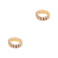 thumbnail image 2 of Maytalsory Bague en Cristal Extensible de Luxe Unique pour Déclaration d'Amour Bague Incrustée à la Mode Dorée 2 Rangées 2Ensemble, 2 of 6