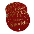 thumbnail image 1 of Inkdotpot Pack Of 50 Real Gold Foil Paper Tags Let Love Sparkle Wedding Favor Hang Tags, 1 of 1