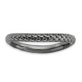 thumbnail image 1 of Sterling Silver Stackable Expressions Polished Black-plate Wave Ring Size 9, 1 of 3