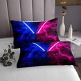 thumbnail image 3 of Erosebridal Galaxy Lightsaber Coverlet Set Queen, Modern Rectangle Bedding Set, Futuristic Decor 3pcs, 3 of 5