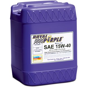 Royal Purple 05154 Oil RP Series SAE 15W-40; Synthetic; 5 Gallon Pail; Single