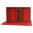 thumbnail image 1 of lionlar Card Storage Case Holder Double-Sleeved Multifunctional Holds 400+ Multiple Uses Black Red, 1 of 9