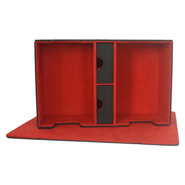 lionlar Card Storage Case Holder Double-Sleeved Multifunctional Holds 400+ Multiple Uses Black Red