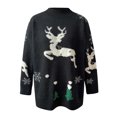 thumbnail image 5 of IROINID Chandail à Col Rond pour Femmes, Imprimés Graphiques, Manches Longues Mi-Longues, Tricot Arbre de Noël, 5 of 5