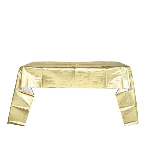 Metallic disposable table cover