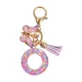 thumbnail image 1 of lionlar Resin Keychain Ornaments Girls English Alphabet Keyring Keychain O O, 1 of 9