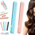 thumbnail image 1 of Ceramic Mini Hair Curler, Dual Glam Mini Dual Purpose Curling Iron, Dualglam Mini Curling Iron, for Travel Home, 1 of 8