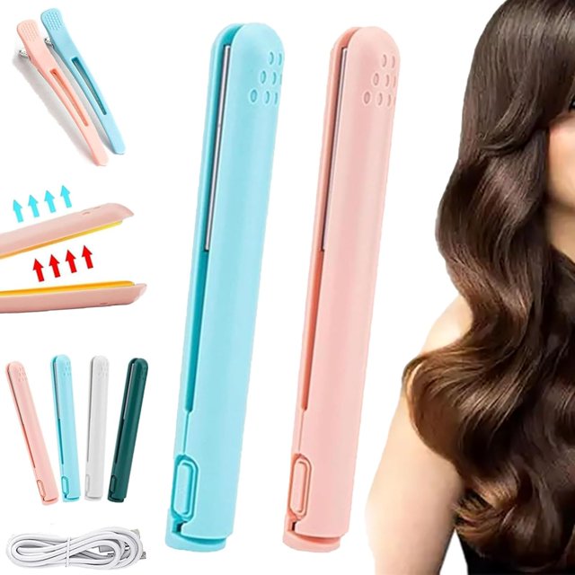 Ceramic Mini Hair Curler, Dual Glam Mini Dual Purpose Curling Iron, Dualglam Mini Curling Iron, for Travel Home