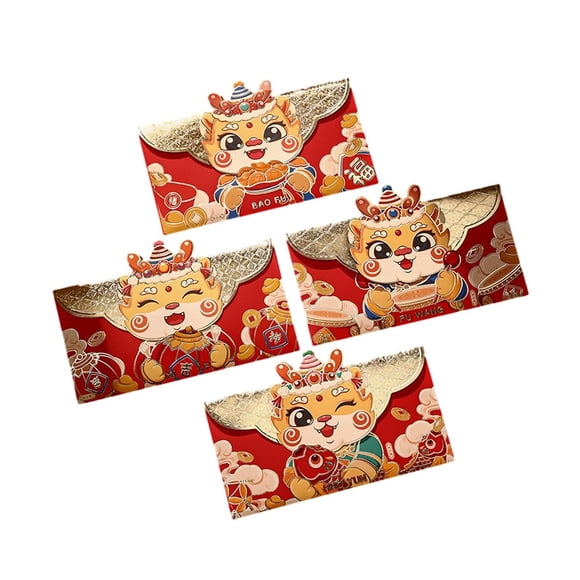 Binwennn Year Of The New Year Envelope 2024 Chinese Red Envelope | Envelope Children's Family Relatives And Greeting Cards Congratulations Note Cards Beautiful Cards