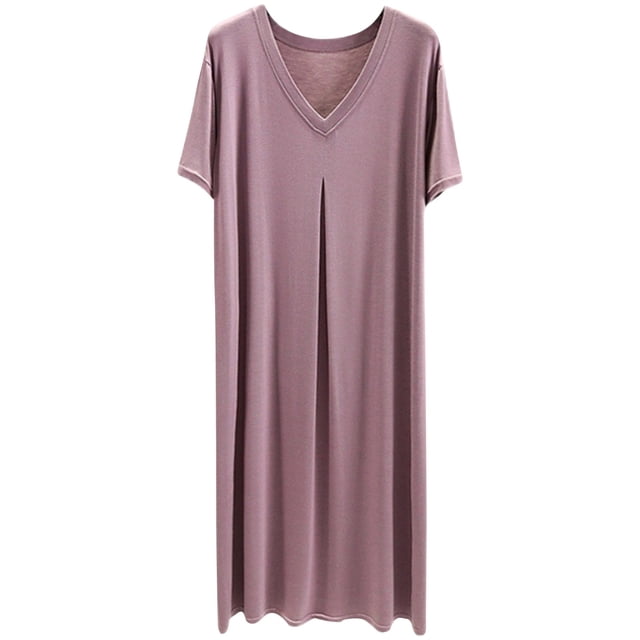 LSLJS Fashion Women's Short Sleeve V-Neck Dress, Plus Size Dress
