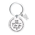 thumbnail image 1 of EGNMCR Keychains DIY To My Son Stainless Steel Last Name 26 Letter Keychain 3x3cm 26 Letter Keychain, 1 of 1