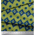 thumbnail image 3 of Soimoi Green Poly Georgette Fabric Aztec Geometric Fabric Prints By Yard 42 Inch Wide, 3 of 3