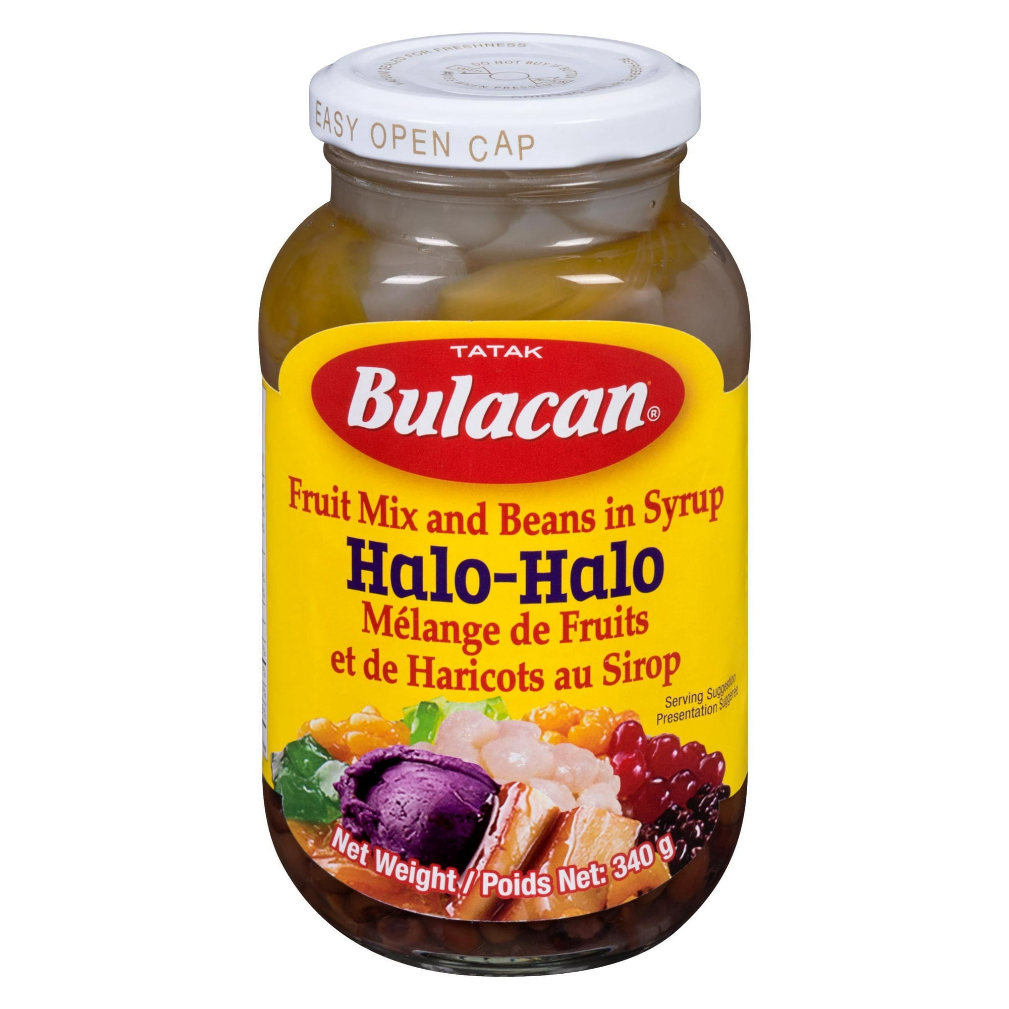 Bulacan Halo-Halo - Mélange de fruits et haricots au sirop, dessert 340 g par bouteille