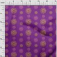 thumbnail image 2 of oneOone Polyester Lycra Fabric Spiral & Floral Block Print Fabric BTY 56 Inch Wide, 2 of 4