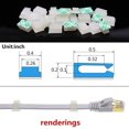 thumbnail image 2 of Cable Clips Adhesive Cable Clips Ethernet Cable Clips Wire Holder System 100 Pcs, 2 of 4