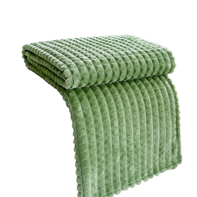 Light Blue 79X71 Inch Flannel Blanket, Soft & Warm, Solid Color, For Sofa & Bed, All-Season Use, Machine Washable