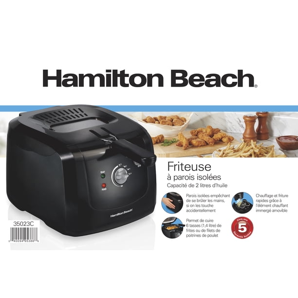 Hamilton Beach (35021) ディープフライヤー クールな手触り バスケット 2リットル オイル容量 電気 プログレード i8my1cf Hamilton Beach® Cool-Touch Deep Fryer - Walmart.ca