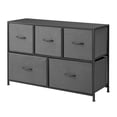 thumbnail image 4 of Mainstays 5 Drawer Horizontal Fabric Dresser, Grey, 4 of 8