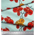 thumbnail image 2 of Soimoi Rayon Fabric Leaves & Aster Floral Decor Fabric Printed Yard 42 Inch Wide, 2 of 3