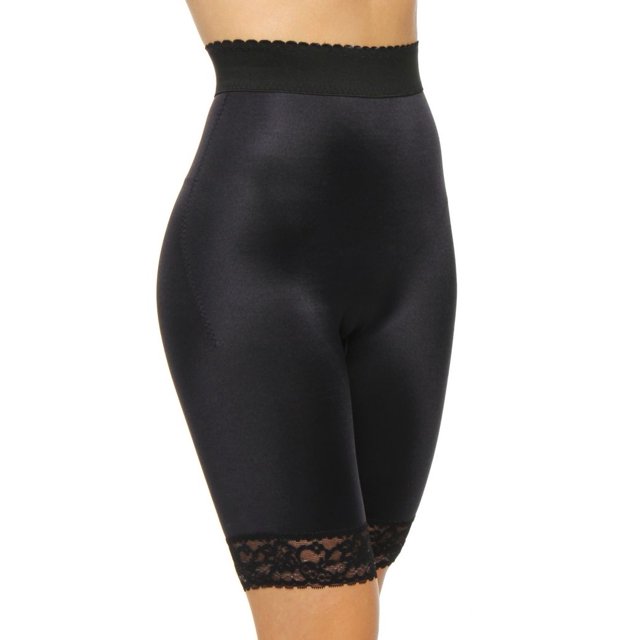 Women's Rago 518 Light Shaping High Waist Long Leg Bike Short (Black M)