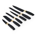 thumbnail image 1 of Beautiful Ensemble de 6 couteaux noirs, champagne et or, 1 of 3