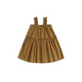 thumbnail image 1 of Faithtur Kids Girl Ruffle Dresses, Sleeveless Off Shoulder Solid Color Casual Party Street Princess Dress, 1 of 8