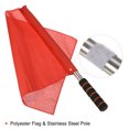 thumbnail image 3 of Unique Bargains Football Linesman Referee Flag Stainless Steel Pole Sponge Grip, Red 4 Pack, 3 of 5