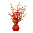thumbnail image 2 of Flower Basket Ornament Decor Artificial Potted Flower for Occasions Party 16cmx32cm, 2 of 9