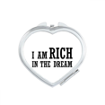 thumbnail image 1 of Je Suis Riche en Rêve Coeur Miroir Voyage Grossissement Portable Poche Maquillage, 1 of 3