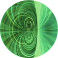 thumbnail image 1 of Ahgly Company Tapis de Zone Rond Vert Transitionnel pour Intérieur Lavable à la Machine, 3 Pieds Rond, 1 of 7