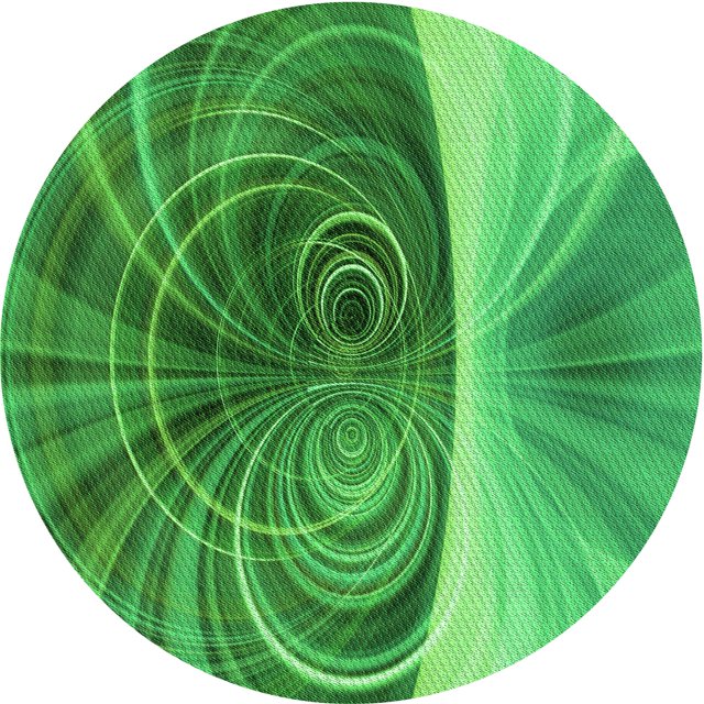 Ahgly Company Tapis de Zone Rond Vert Transitionnel pour Intérieur Lavable à la Machine, 3 Pieds Rond